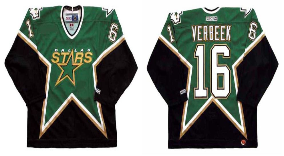 2019 Men Dallas Stars #16 Verbeek Black CCM NHL jerseys->dallas stars->NHL Jersey